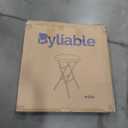 Byliable Cocktail Table 28in High Top Round Folding Indoor Outdoor, Plastic Bar Height Foldable Bistro Tall Table for Party, Patio, Dining Room, Kitchen, Events, Removable Locking Legs, White