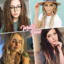 24 Inch Clip in Dreadlock Hair Extensions 10Clips 40 Strands Synthetic Handmade Soft Clip In Dreads Extensions for Women,Black