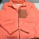Amazon Essentials Women's Sherpa Long-Sleeve Mock Neck Full-Zip Jacket with Woven Trim Pink Brown Size XXL