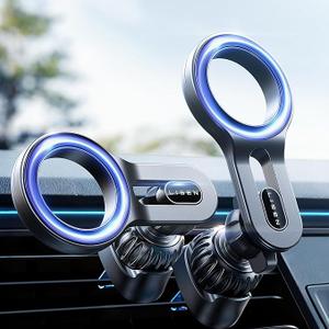 LISEN for MagSafe Car Mount, Magnetic Phone Holder for Car Air Vent Phone Mount, Hands Free Car Phone Mount Phone Holders for Your Car Accessories for Women Men for iPhone 17 Pro Max, Gifts for Mom