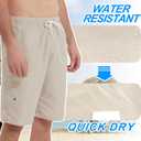 Mens Swimming Trunks Swim Trunks Quick Dry Swim Shorts with Mesh Lining Funny Swimwear Bathing Suits (Beige, XXL)