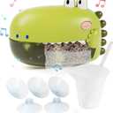 Lehoo Castle Baby Bath Toys, Bath Bubble Machine for Kids, Automatic Bubble Maker Toddler Bathtub Toy with 12 Melodies, Dinosaur Bath Toys for Boys Girls