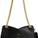 Coach Womens Chelsea Shoulder Bag 30 (One Size, Black/Brass With Chain)