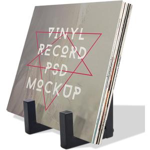 Vinyl Record Storage Holder, Black Lp Record Holder,Metal Album Storage for Vinyl Records