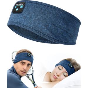 Perytong Sleep Bluetooth Headphones Headband, Sleep Headphones for Side Sleepers, Comfortable Sleeping Headband with Thin Wireless Earphones Microphone Handsfree Ideas for Women Men, PES01