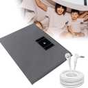 Grounding Sheet, Grounding Sheet with Silver Fiber & Organic Cotton Grounding Sheet for Bed with Grounding Cord Improve Sleep Help with Anxiety (35x90 Inch Gray