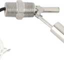 Liquid Water Level Sensor, Side Mounted Float Sensor Switch, Male Thread 1/2 NPT 304 Stainless Steel, Suitable for Liquids of Different Densities, Pressures and