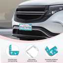 2 Pack License Plate Frames for Women, Sparkly Rhinestone Diamond Car Accessories with Glitter Crystal Caps (Blue2PCS)