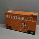 Wider Dog Ramp for High Bed with Storage 18" H, Foldable Dog Stairs for Small Medium Large Older Senior Animal, Sturdy Dog Step for Climbing Bed or Couch, Arthritis-Friendly (Gray, No Condo)