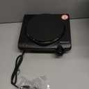 Elite Gourmet ESB-301BF# Countertop Single Cast Iron Burner, 1000 Watts Electric Hot Plate, Temperature Controls, Power Indicator Lights, Easy to Clean, Black
