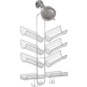 iDesign Steel Hanging Shower Caddy, The Verona Collection  25 x 14 x 4, Silver