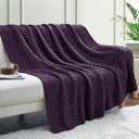 Aormenzy Purple Cable Knit Throw Blanket, Soft & Warm Knitted Blanket Throw for Couch Bed Sofa Living Room, 50 x 60 Inch
