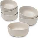 Sheffield Home Large Stoneware Cereal Bowls - Set of 6, 28oz Capacity - Dishwasher & Microwave Safe - 6" Diameter, Stylish & Functional for Everyday Use  Blush