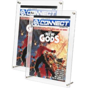 2 Pack Clear Acrylic Comic Book FramesWall Mount or Tabletop Display Case for 10.2"  6.7" Comics, Floating-Style Comic Book Display Frame with Hardware, Dust-Resistant Comic Wall Display