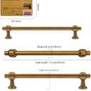 Amerdeco 10 Pack Antique Brass Cabinet Pulls 6.3 Inch(160mm) Hole Center Drawer Pulls Cabinet Hardware Kitchen Cabinet Handles for Bathroom ZH0069