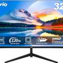 Computer Monitor, 4K Computer Monitor (3840 x2160) up to 120Hz, Gaming Monitor 32", Gaming Monitors w/ 99% sRGB, AMD FreeSync, IPS Panel,Computer Monitors w/ 1ms Display, VESA Mountable, Black