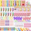 156 PCS Spa Party Supplies for Women Spa Party Favors Include Face Masks Lip Balm Soap Under Eye Patches Hand Cream Foot Bath Bombs SPA Party Favors for Spa Birthday Sleepover Party Supplies