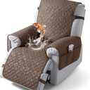 VANSOFY 100% Waterproof Recliner Chair Cover, Recliner Cover with Non-Slip Granule, Washable Reclining Chair with Pocket Furniture Protector for Kids, Pets(Brown, 23")