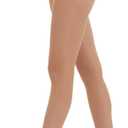2 Pairs Open Crotch Sheer Tights for Women - 20D Control Top Soft Crotchless Pantyhose with Reinforced Toes（Nude-L）