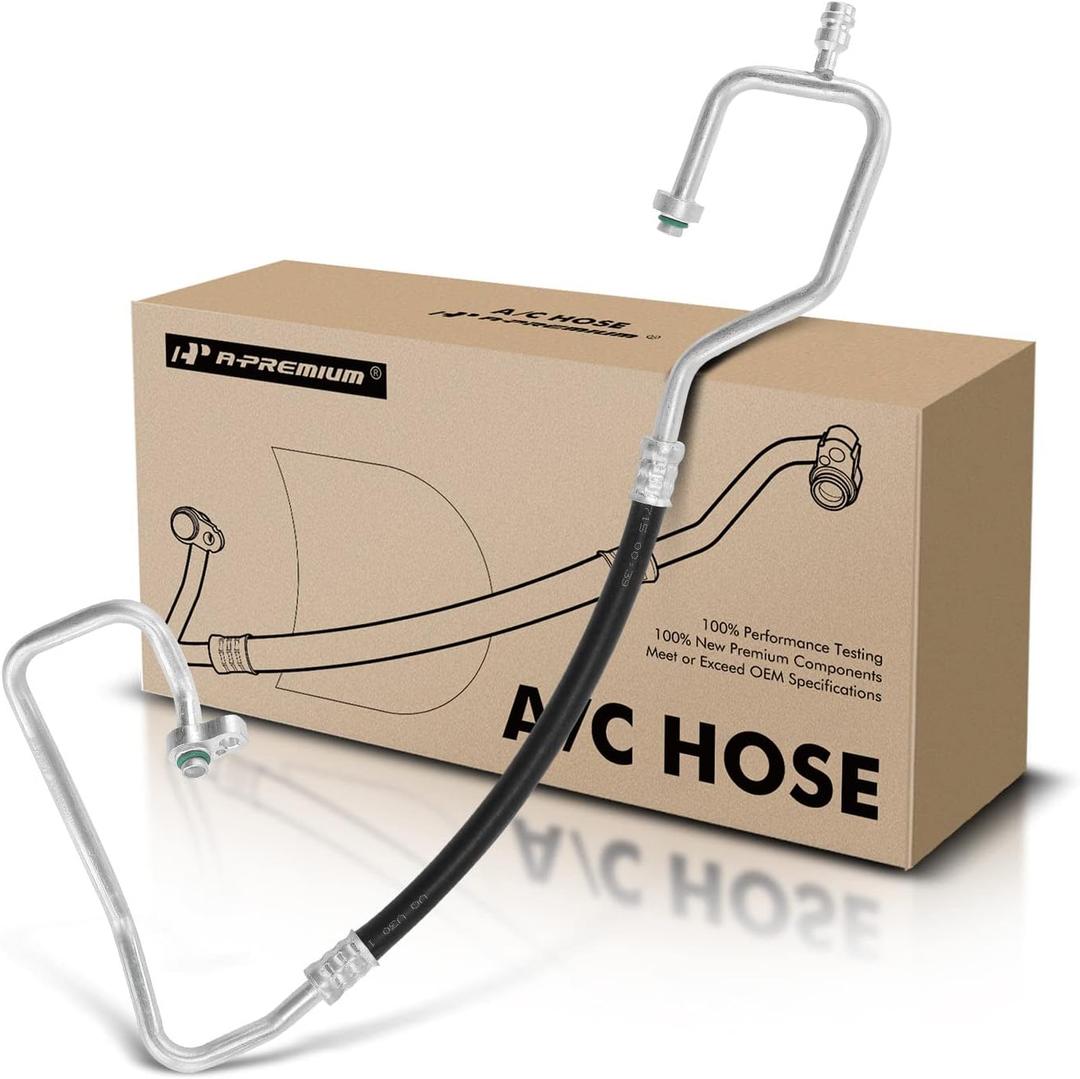 A-Premium A/C Discharge Line Hose Assembly Compatible with Hyundai Veloster, 2014 2015 2016, 1.6L, Turbocharged, Compressor to Condenser