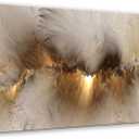 Large Framed Abstract Gold Marble Texture Canvas Wall Art Tindal Effect Decor Picture Black Gold Cloud Prints Painting for Living Room Bedroom Office Kitchen Ready to Hang (A3)