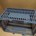 Healifty Plastic Shopping Basket with Handles Dark Grey Desktop Basket Storage Container 15.35 X 11.41 X 7.87 in for Grocery Cosmetics Retail Displays Supermarkets Fruit Stores