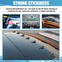 RGOAANC 10PCS Universal Car Carbon Fiber Black Shark Fin Diffuser Set, ABS Material, Upper Position, Reduces Wind Resistance and Noise