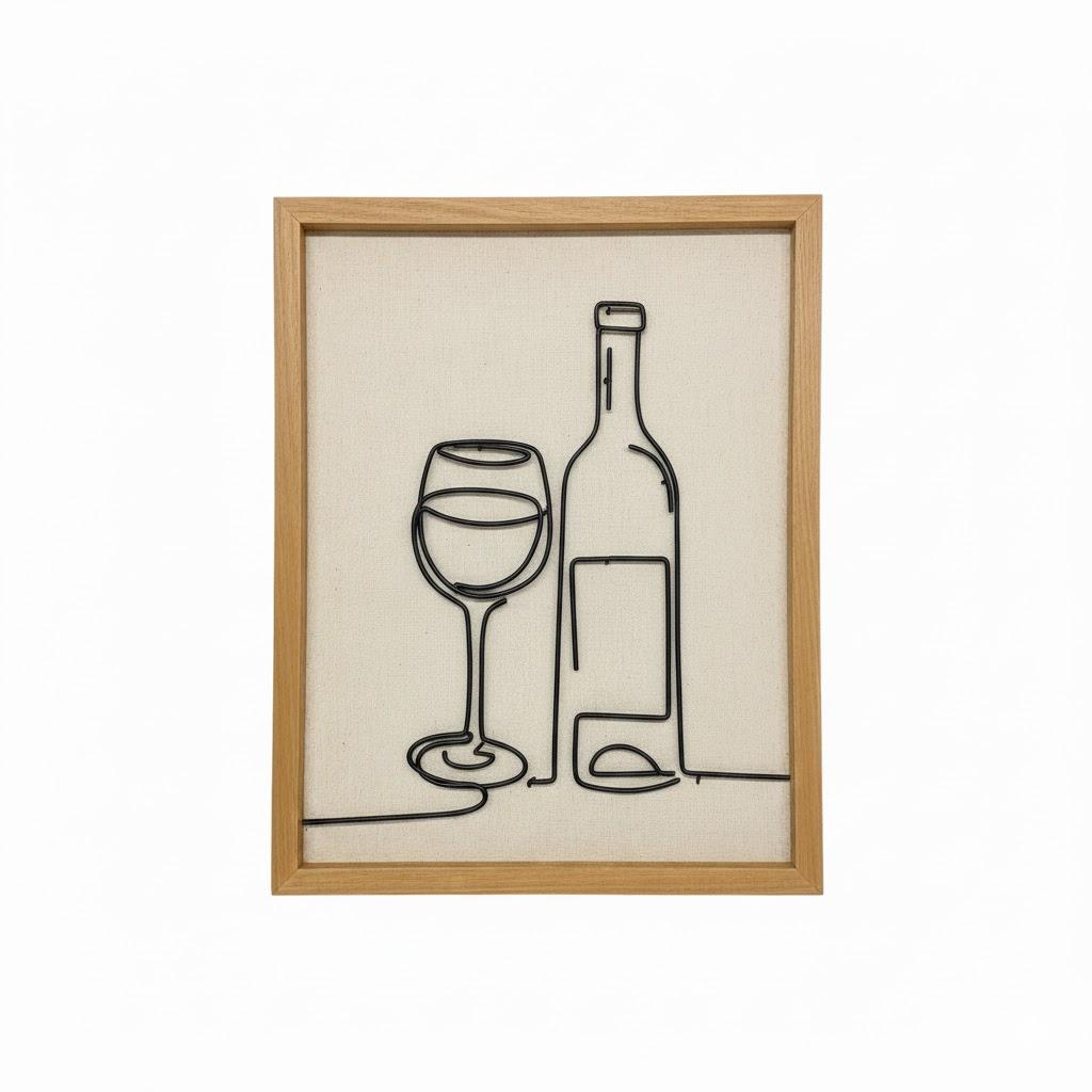 DI CA 11X14 Wine Wire &Linen Art