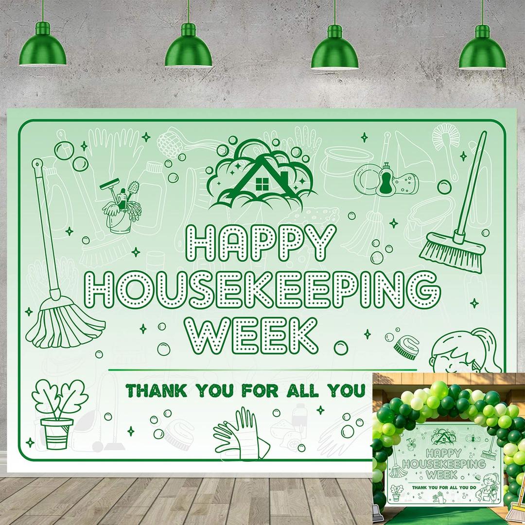 Happy Housekeeping Week Backdrop Thank You for All You Do Photo Backdrop