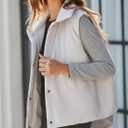 Womens Puffer Vest, Sleeveless Fall Winter Jackets, Stand Collar Lightweight Outerwear (Small)