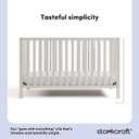 Storkcraft Morningside 5-in-1 Convertible Crib – GREENGUARD Gold Certified, Fits Standard Crib Mattress, Converts to Toddler Bed, Daybed and Full Bed, 4 Adjustable Mattress Heights (Frosted Oat)