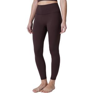 Colorfulkoala Dreamlux No Front Seam Leggings for Women 25"/28" Inseam, Seamless High Waisted Buttery Soft Yoga Pants (Espresso)