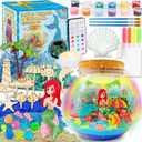 Mermaid Terrarium Kit for Kids - Arts & Crafts Activities Sets With Glow in The Dark Painting - DIY Mermaid Toys Birthday Gifts for Girls Age 5, 6, 7, 8, 9, 10, 11 & 12 Year Old(Mermaid Terrarium)