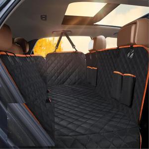 Dog Car Seat Cover for Back Seat- Waterproof Pet Hammock with 4 Bags Side Flap, Scratchproof and Nonslip Backseat Protection for Car, Truck and SUV