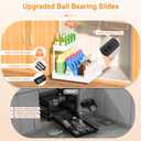 YJHome 2 Pack Expandable Under Sink Organizer, 2 Tier Pull Out Cabinet Organizer with Smooth Ball Bearing Slides, Adjustable Height Cabinet Storage Shelves for Kitchen, Bathroom, Laundry, Pantry