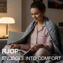 RJOP Weighted Blanket 25lbs 78"x85" King Size for Adults & Couples, Heavy Blanket with Premium Glass Beads, Soft Microfiber Material & Breathable for All-Season Comfort (78" x 85" 25 lbs)