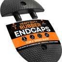 Xpose Safety Rubber End Caps for 6 Ft Speed Bumps (Set of 2)  Modular Interlocking Accessories for Driveways, Roads, and Parking Lots