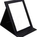 Famiry Portable Folding Vanity Mirror for Bedroom Cosmetic Dresser, Makeup Mirror with Leather Cushioned Cover for Travel