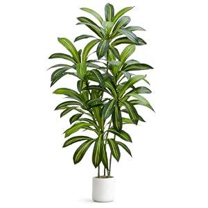 UPBUD Artificial Dracaena Tree, 5FT Tall Fake Plant, Faux Yucca Floor Plant