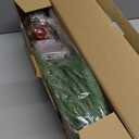 Tabletop Artificial Christmas Tree with Wooden Base-18Inch Real Touch Norfolk Pine Christmas Tree Small with Red Bauble,Table Top Xmas Tree for Home Office Party Holiday DIY Desk Decor