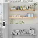 6 Pack Floating Shelf Bracket 8 Inch, Heavy Duty Hidden L Brackets, DIY Rustic Industrial Shelf Brackets with Modern Iron Finish(Black)