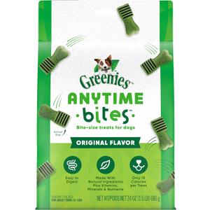 Greenies Anytime Bites Dog Treats, Original Flavor, 24 oz. Bag, 1.5 Pound, Best By: 25 DEC 26