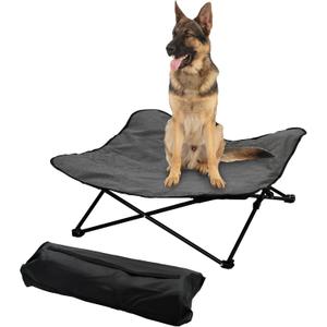 Elevated Dog Bed, Portable Raised Pet Cot for Outdoor and Indoor Folding Dog Cot Bed with Padded Filling Carrying Bag Included Pet Raised Travel Lounger for Camping Traveling (36x36x12inch)
