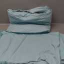 Mueller Ultratemp King Size Sheets Set, Super Soft 1800, 6 Piece, Deep Pocket up to 16" Cooling Sheets King Size, Transfers Heat, Breathes Better, Hypoallergenic, Wrinkle, Light Teal