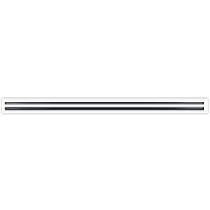 BUILDMART - 60" Linear Slot Diffuser - (2 Slot) Double Slot - White Decorative Air Vent - Modern AC Vent Cover for Ceiling, Walls & Floors - Texas Buildmart