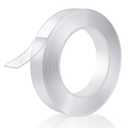 P7yaumy Double Sided Tape Heavy Duty 0.75in20ft, Nano Tape Double Sided, Removable Traceless Two Sided Adhesive Tape, Clear Mounting Tape Double Sided Tape for Walls, Hanging Picture,Poster,Carpet