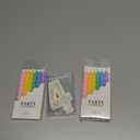 MTLEE Number 4 Birthday Candle with 12 Pcs Spiral Candles for Girls Macaron Pastel Rainbow Unicorn Pink Cake Topper for Sweet Theme Party Decoration (White)