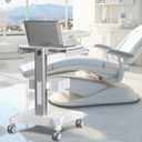 Medical Trolley Cart with Oral Scanner Holder, 30kg Load Laptop Tray Mobile Workstation on Wheels with a Drawer for Hospital Dental Clinics Beauty Salons