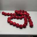 Geelin 2 Pcs 6.8ft 7.8ft Christmas Velvet Ball Garland Burgundy Christmas Ornament Garland 2.3 Inch Ball Xmas Hanging Decor for Tree Fireplace Mantel Holiday Party Indoor Outdoor Home