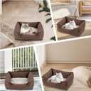 Dog Bed for Small and Mini Medium Dog,Cat Beds for Indoor Cats,Pet Bed for Puppy (Brown, Small)